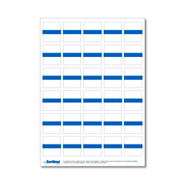 Labeletiketten inzetbak 30 st. blauw (1 vel)